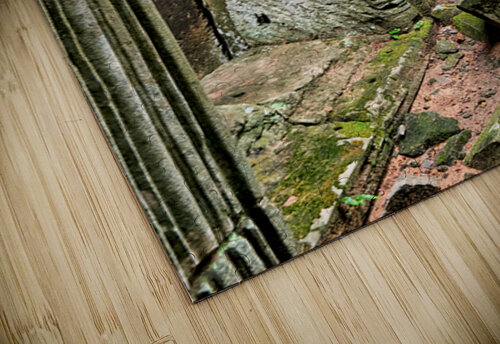 Ancient temple ruins with carved stone deity and moss. Marco Brivio puzzle