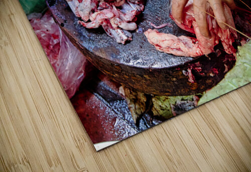 Hands preparing raw frog meat and seafood. Marco Brivio puzzle