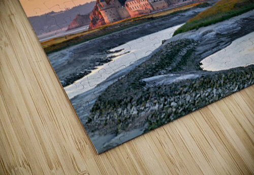 Mont Saint Michel in Normandy France during dusk with clear skie Marco Brivio puzzle
