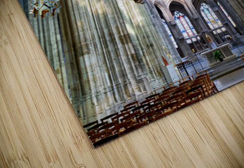 Saint Maclou church interior in Rouen Normandy France on a quiet Marco Brivio puzzle
