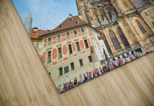 Gothic St. Vitus Cathedral in Prague framed by an arch. Marco Brivio puzzle