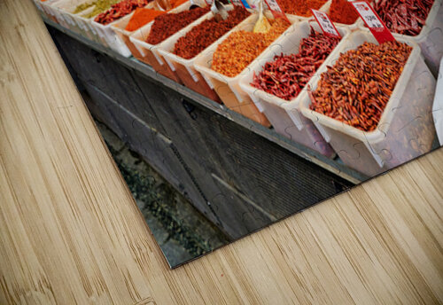 Spices and products for sale at Mahane Yehuda Market in Jerusale Marco Brivio puzzle
