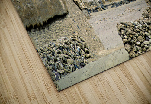 Dilapidated church and stone buildings in a barren desert landsc Marco Brivio puzzle