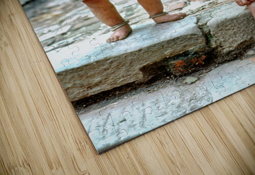 Children playing in a narrow street in Kathmandu Nepal during d Marco Brivio puzzle