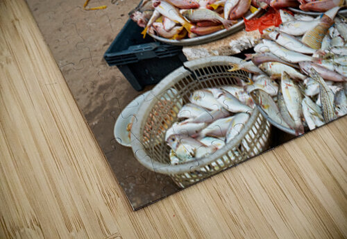 Fish market in Phu Quoc with local vendors working Marco Brivio puzzle
