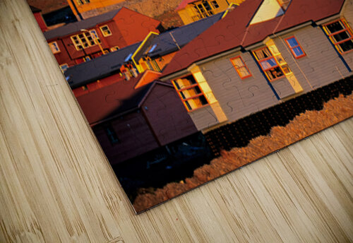 Colorful buildings in Longyearbyen Svalbard at sunset Marco Brivio puzzle