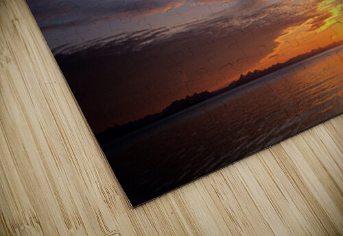 Midnight sun sets over water in Longyearbyen Norway Marco Brivio puzzle