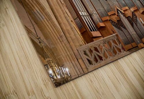 Organ and stained glass in Bilbao Cathedral interior Marco Brivio puzzle