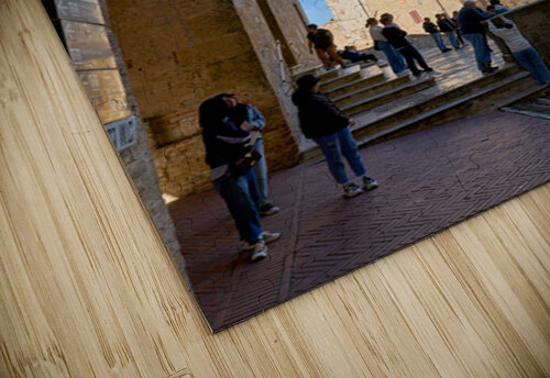 Visitors enjoy Piazza del Duomo in San Gimignano Italy Marco Brivio puzzle