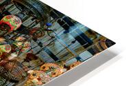 Colorful lights hanging in the Grand Bazaar of Istanbul HD Metal print