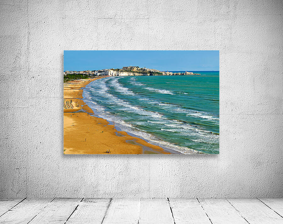 Vieste Gargano. Apulia Puglia Italy. The beach Wall Preview