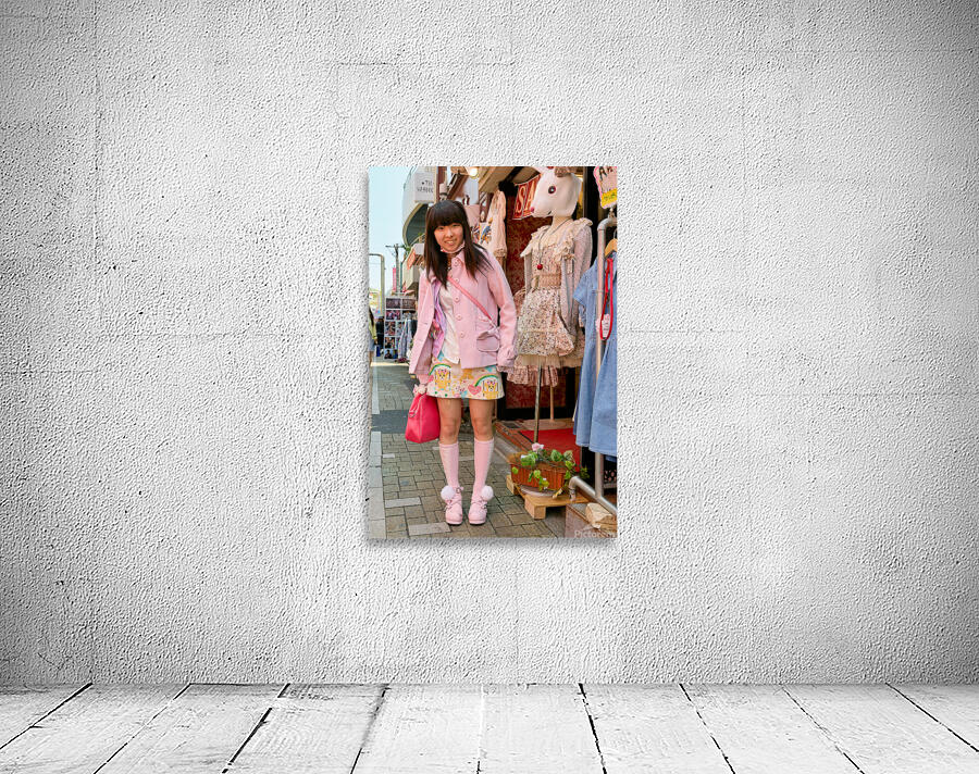 Lolita girl enjoying Shibuya District in Tokyo Japan Wall Preview