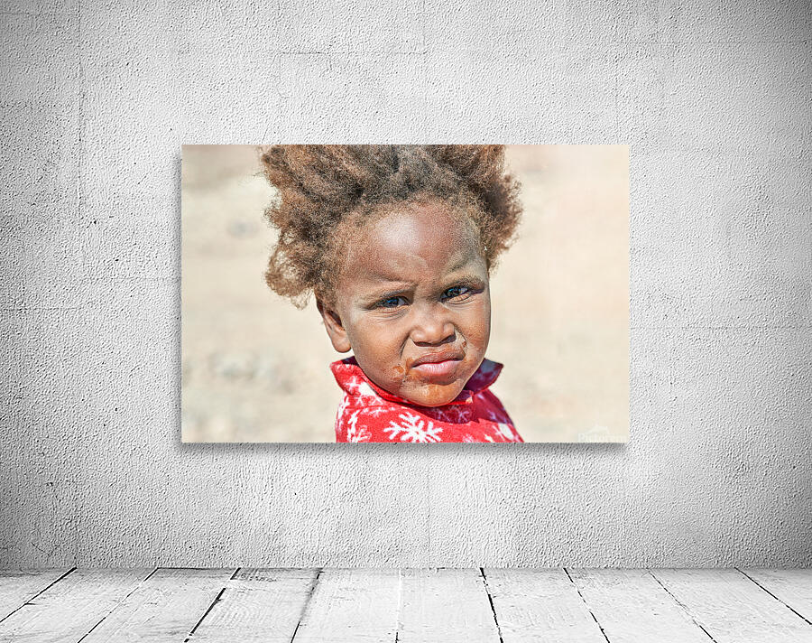 Children playing in Palmwag Kunene Region Damaraland Namibia Wall Preview