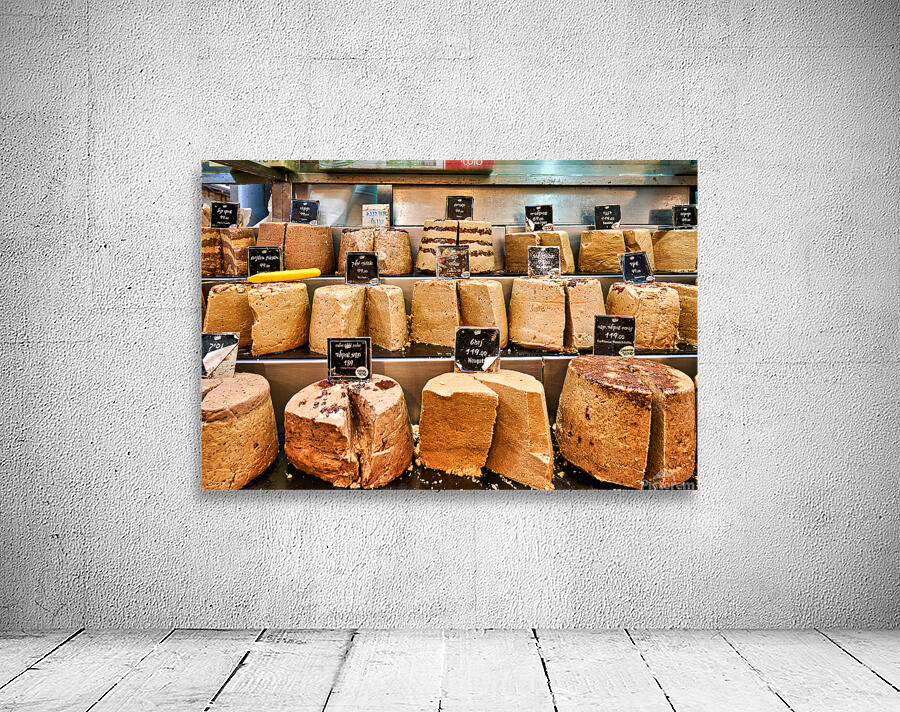 Cheese display at Mahane Yehuda Market in Jerusalem Wall Preview