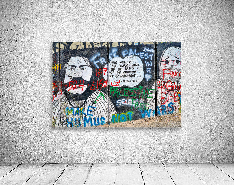 Mural on the west bank separation wall in Bethlehem Jerusalem Wall Preview