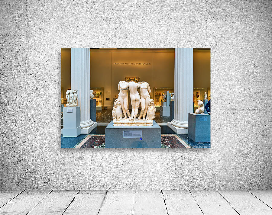 Marble statue of three Graces displayed in Metropolitan Museum o Wall Preview