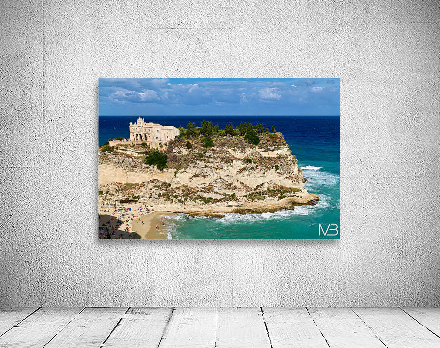 View of Santa Maria dellIsola Monastery in Tropea Calabria Ital Wall Preview