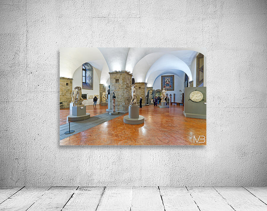 View of classic sculptures at Museo Nazionale del Bargello museu Wall Preview