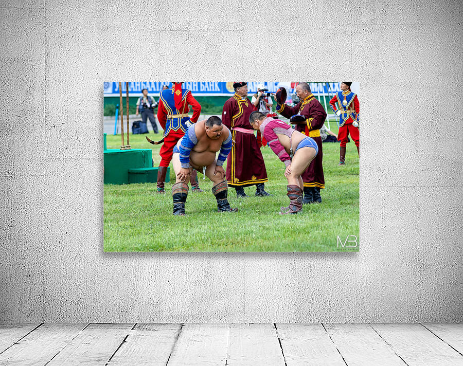 Wrestling games at Naadam festival in Ulaanbaatar Mongolia Wall Preview