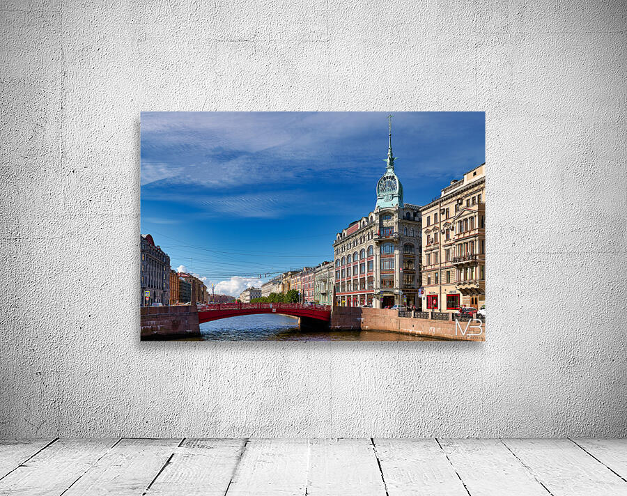Historic buildings line the Moyka River in St. Petersburg Wall Preview