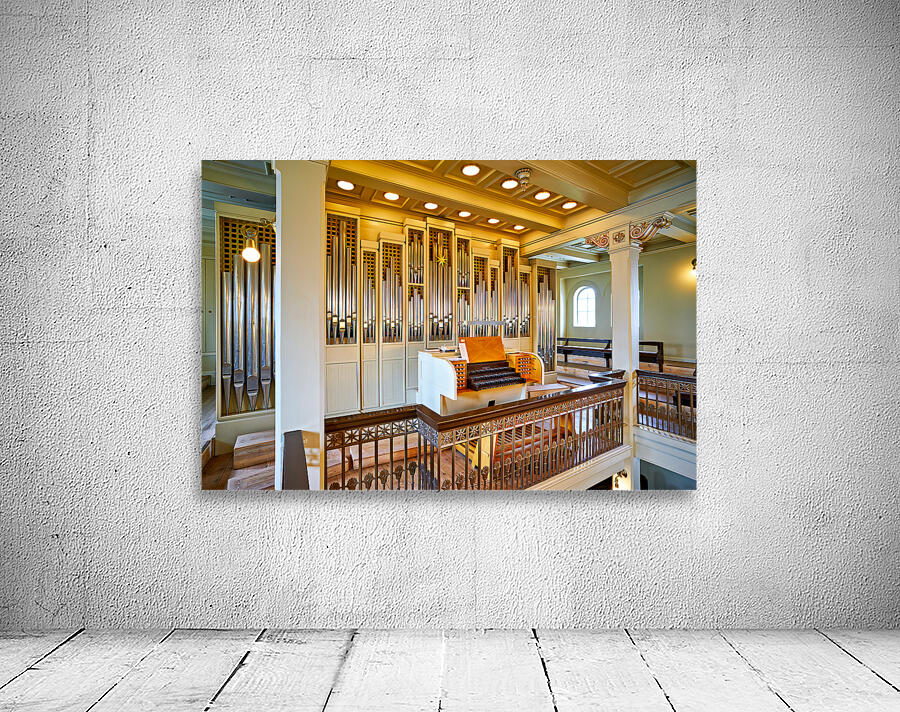 Domkirkjan Church organ in Reykjavik Iceland during a service Wall Preview