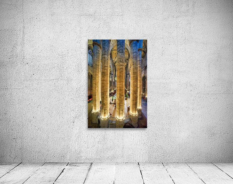 Visit to Santa Maria del Mar church in Barcelona Spain Wall Preview