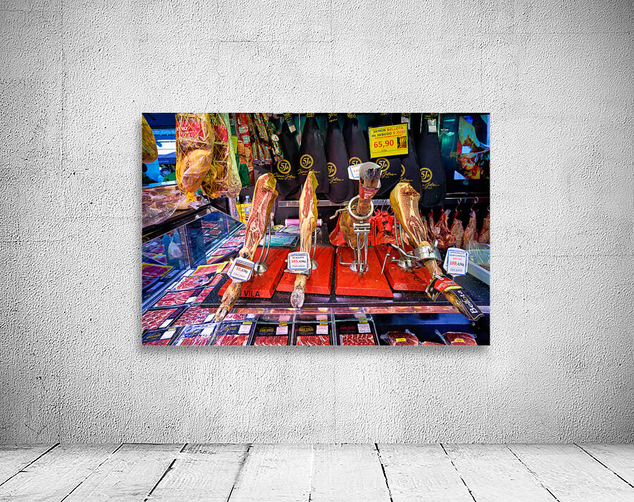 Iberico Ham at Mercat de Sant Josep Barcelona Wall Preview