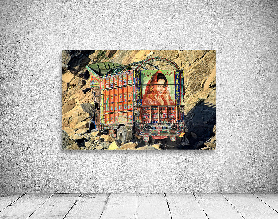 Trucks carrying goods to Shandur Pass in Pakistan Wall Preview