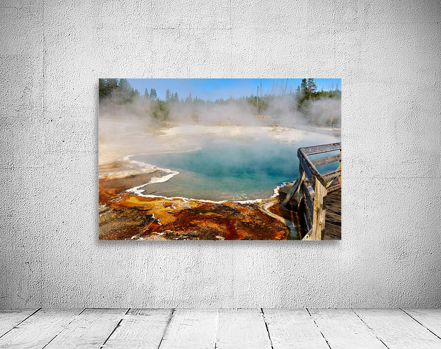View of abyss pool in yellowstone national park usa Wall Preview