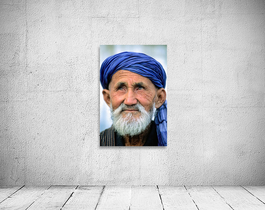 Portrait of an old man in Khiva Uzbekistan Wall Preview