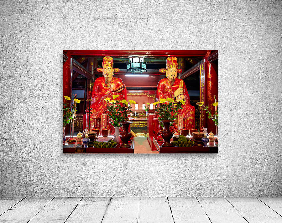 Statues in a temple in Hanoi Vietnam during daytime Wall Preview