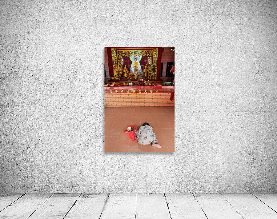 Worship at a temple in Ho Chi Minh City Vietnam Wall Preview