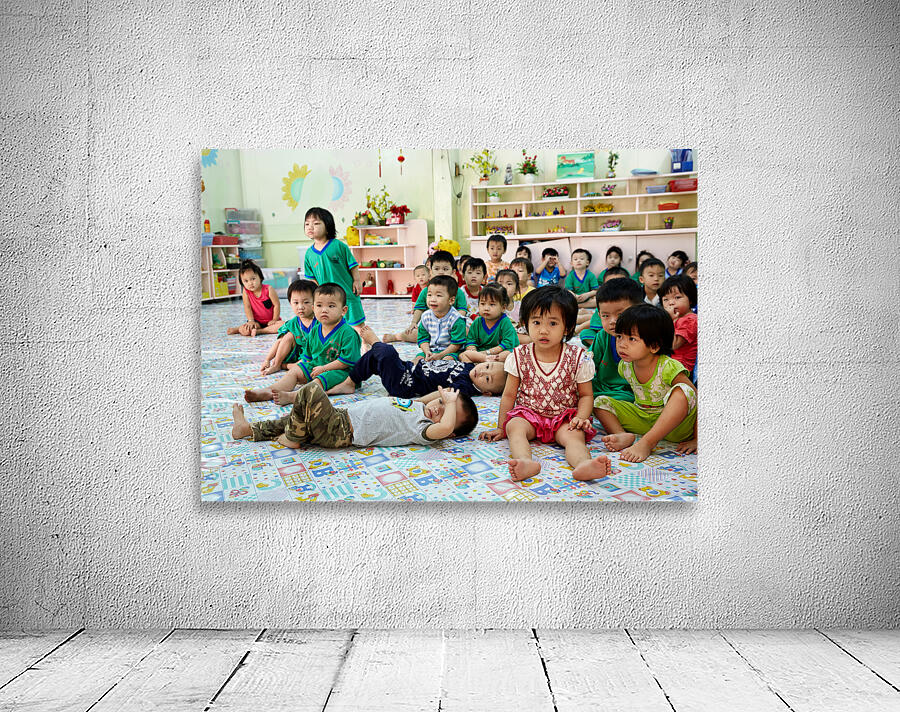 Children gather in classroom in Ho Chi Minh City during lesson Wall Preview