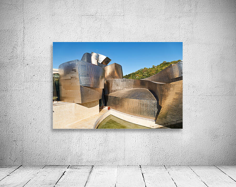 Guggenheim Museum in Bilbao shows modern design and structure Wall Preview