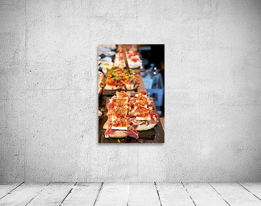 Basque pintxo snacks served in Bilbao Spain Wall Preview