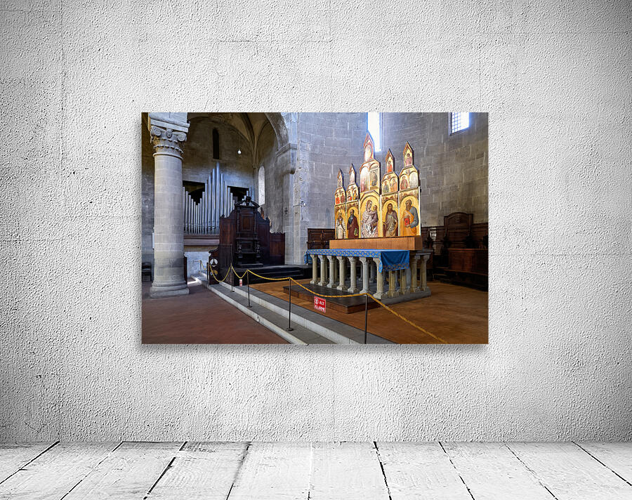 Visit the altar of Santa Maria della Pieve in Arezzo Tuscany Wall Preview
