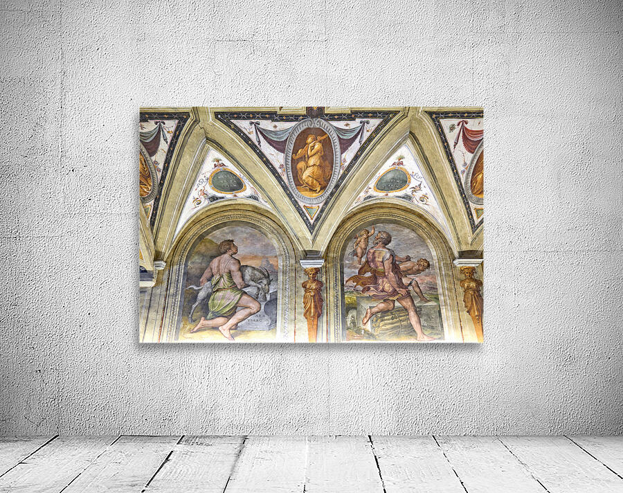 Frescoes by vasari in the diocesan museum of cortona italy Wall Preview