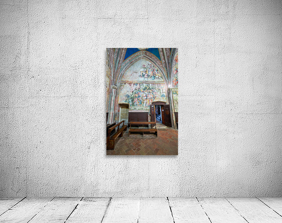 Frescos in chapel of daily cross in church of san francesco Wall Preview