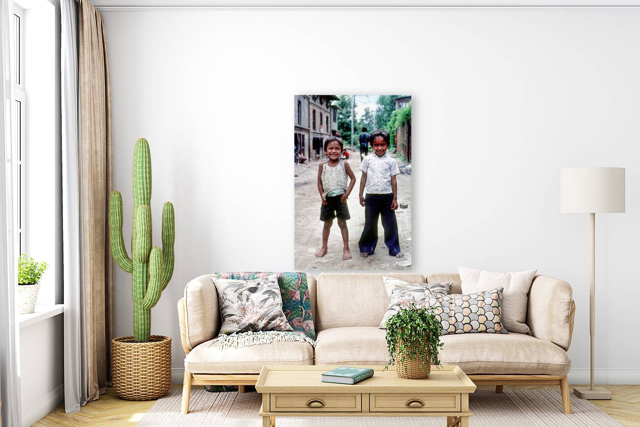 Nepal. Kathmandu. Two children Reproduction