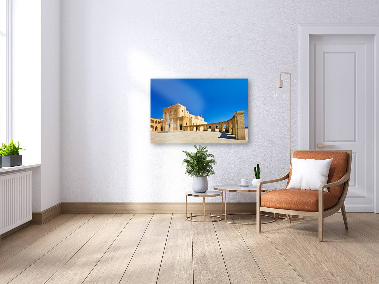 Salento. Apulia Puglia Italy. Santa Maria di Leuca. Santuario di Santa Maria de Finibus Terrae Reproduction