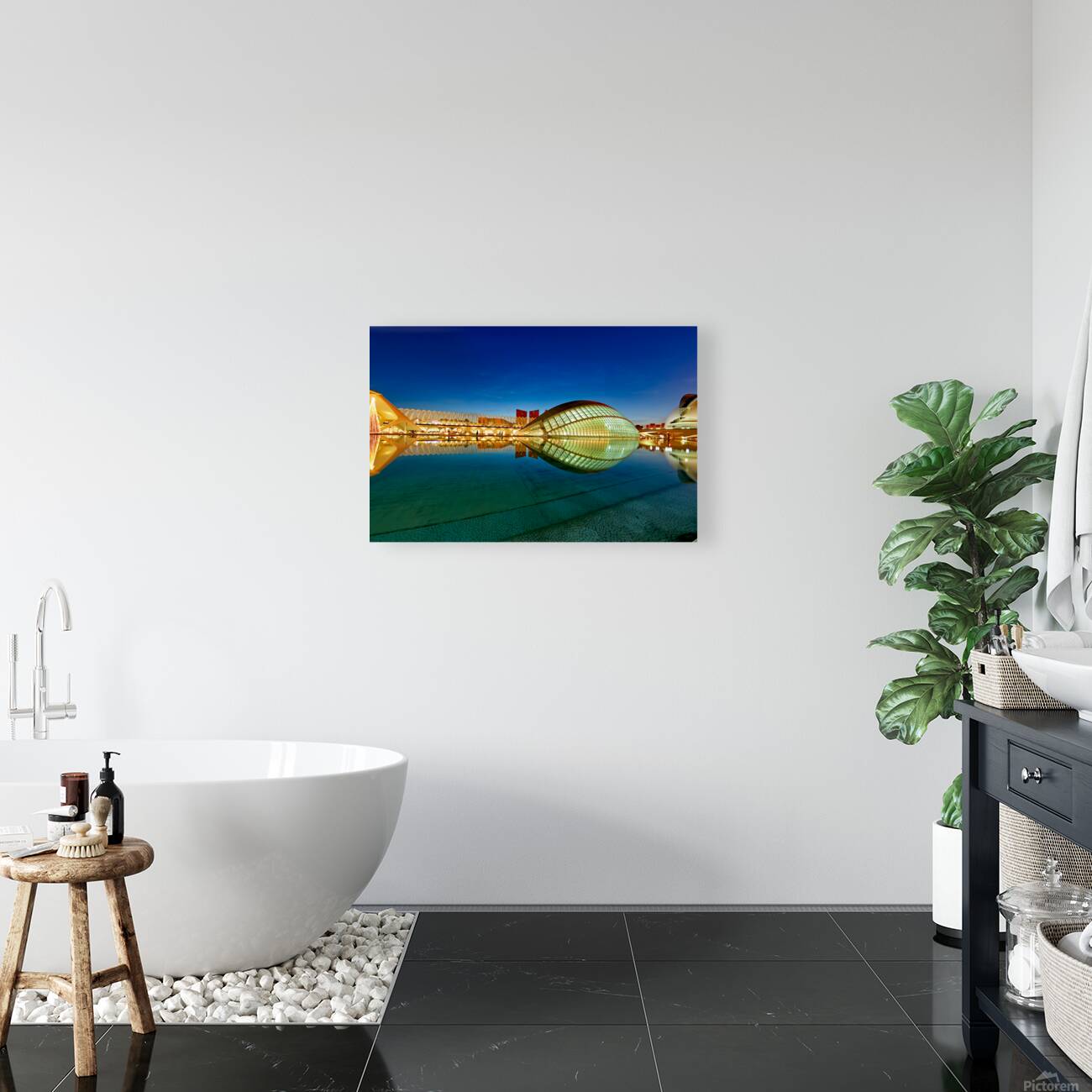 View of hemisferic at city of arts and sciences in valencia spai Reproduction