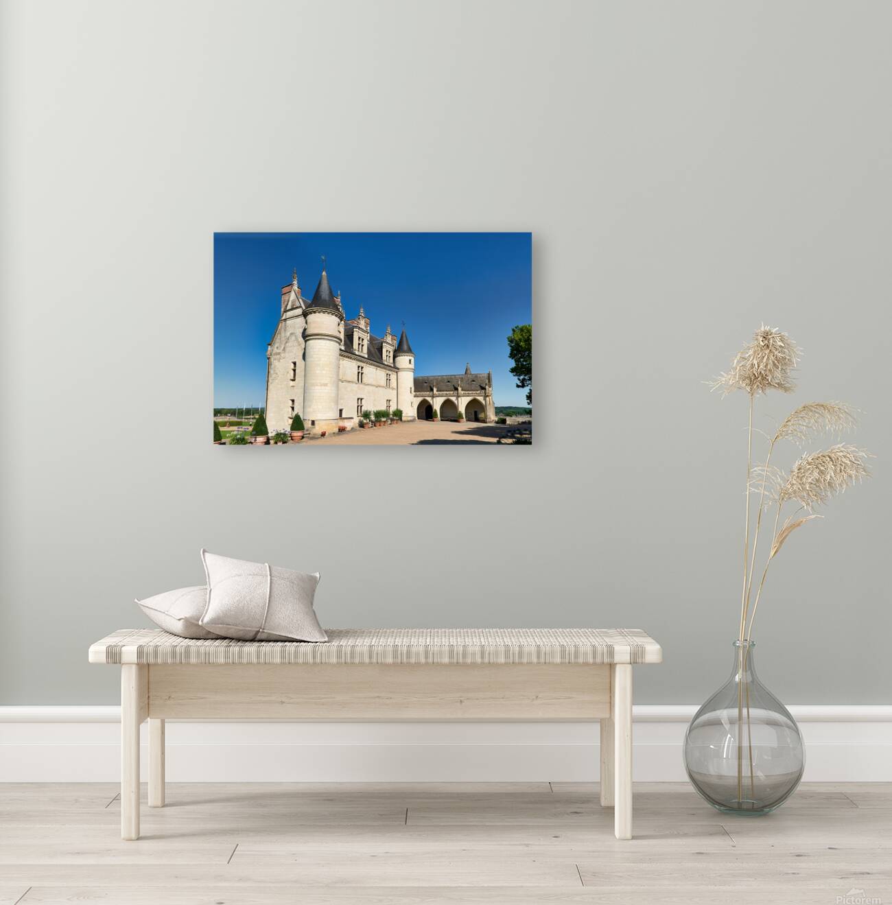 Chateau dAmboise rises in Frances Loire Valley on a clear day Reproduction