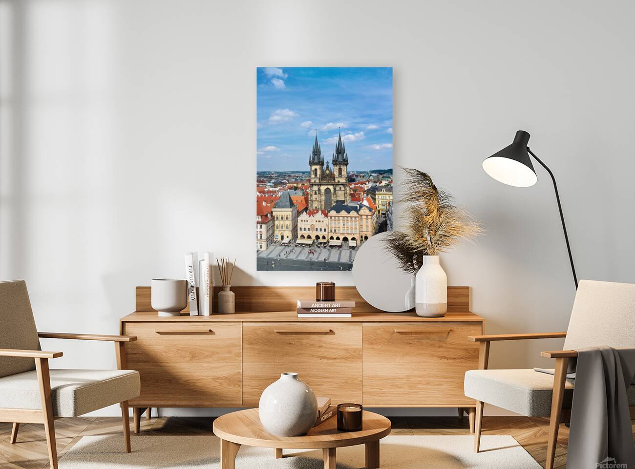 Prague Old Town Square Church of Our Lady before Týn. Reproduction