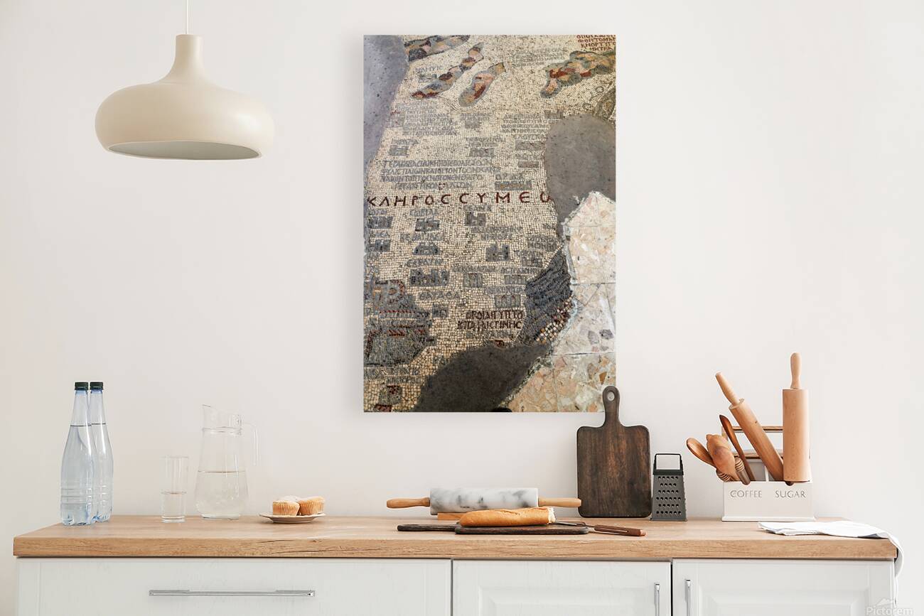 Madaba Map located in the Greek Orthodox Basilica of Saint Georg Reproduction