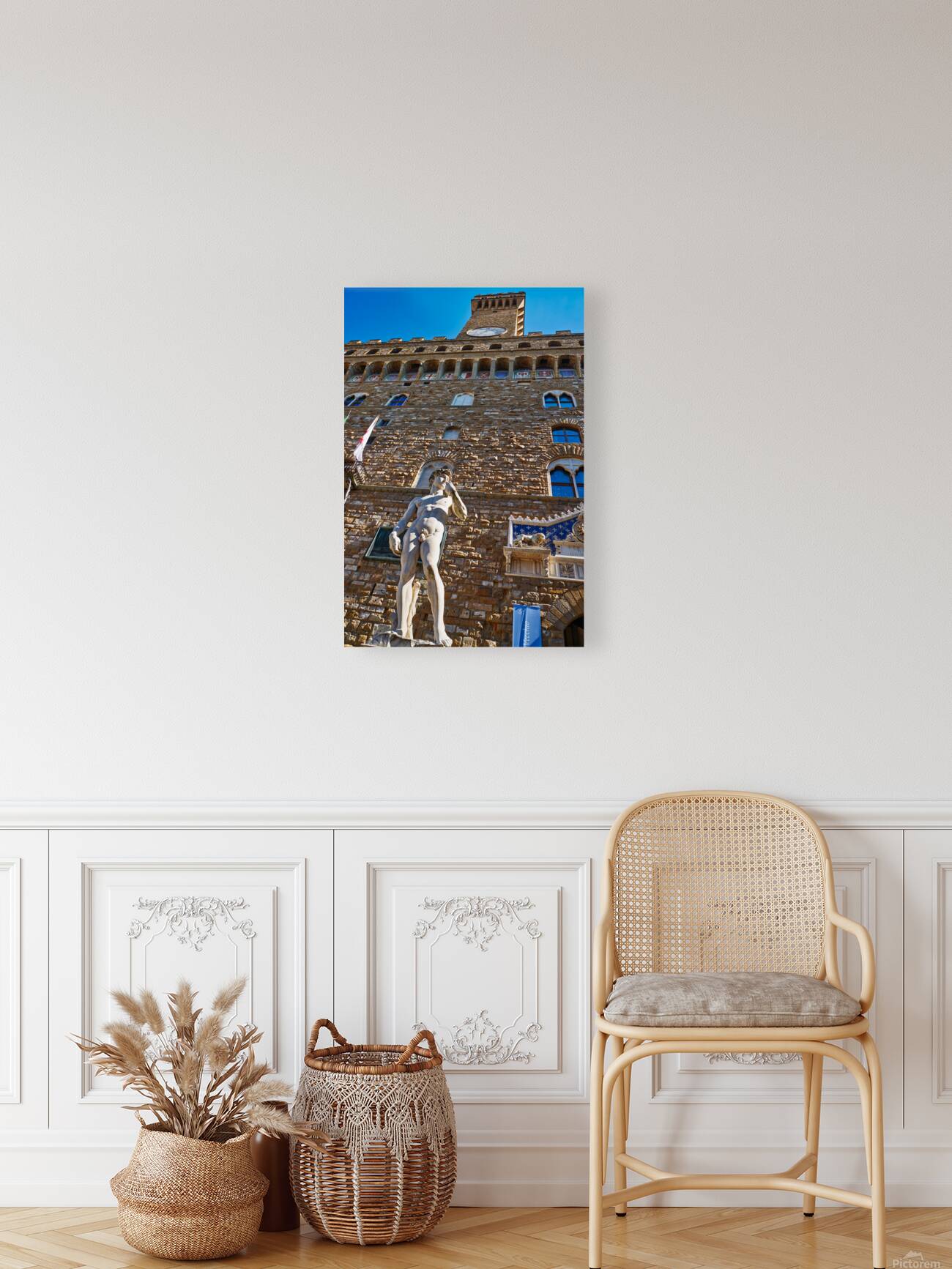 David statue by Michelangelo in Florence Tuscany Italy Reproduction