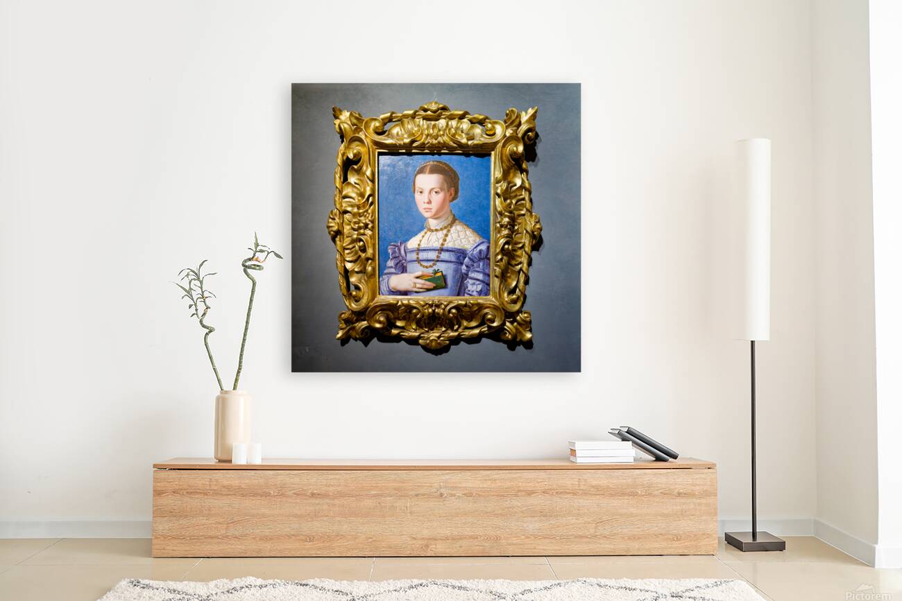 Portrait of a girl with a book in Uffizi Gallery Florence Reproduction