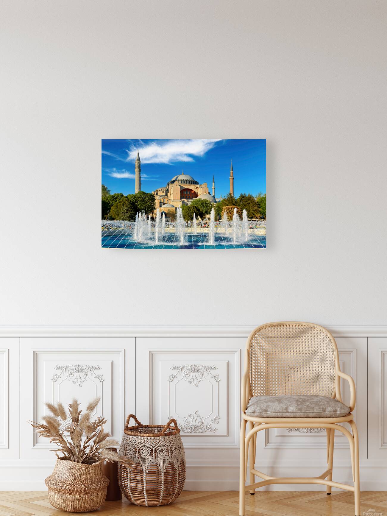 Hagia Sophia Grand Mosque stands tall in Istanbul Turkey Reproduction