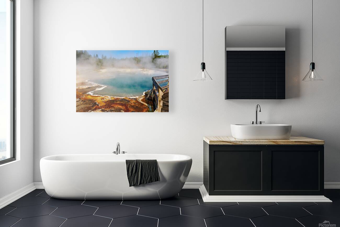 View of abyss pool in yellowstone national park usa Reproduction