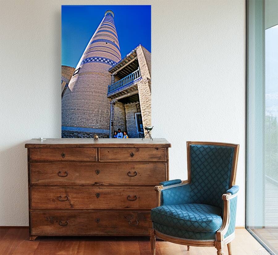 Historic architecture in Khiva Uzbekistan on a sunny day Reproduction