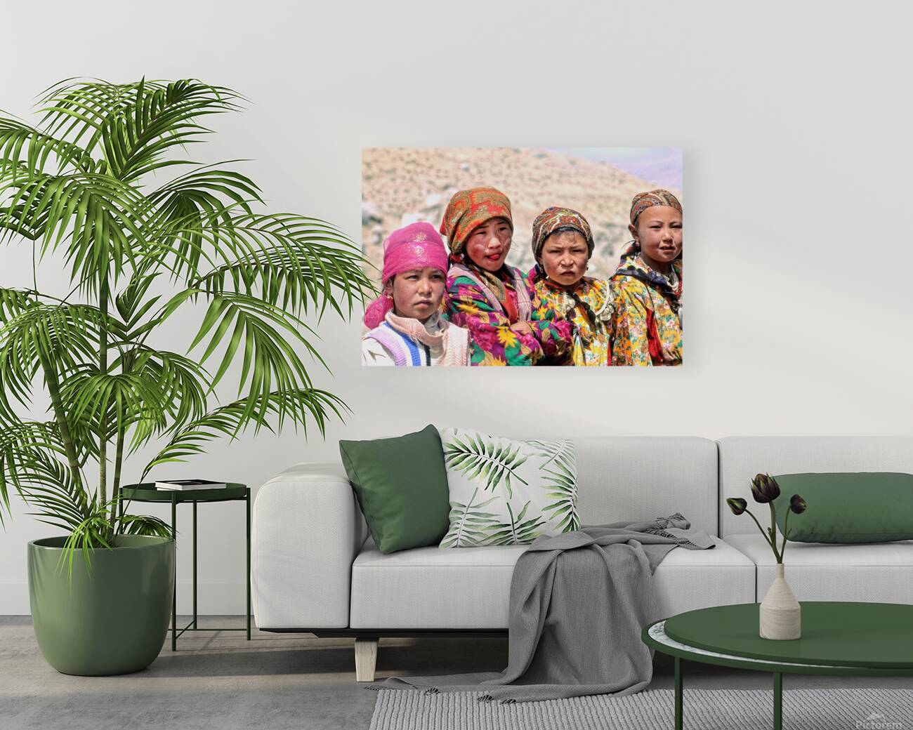 Children in a village in Uzbekistan during a sunny day Reproduction